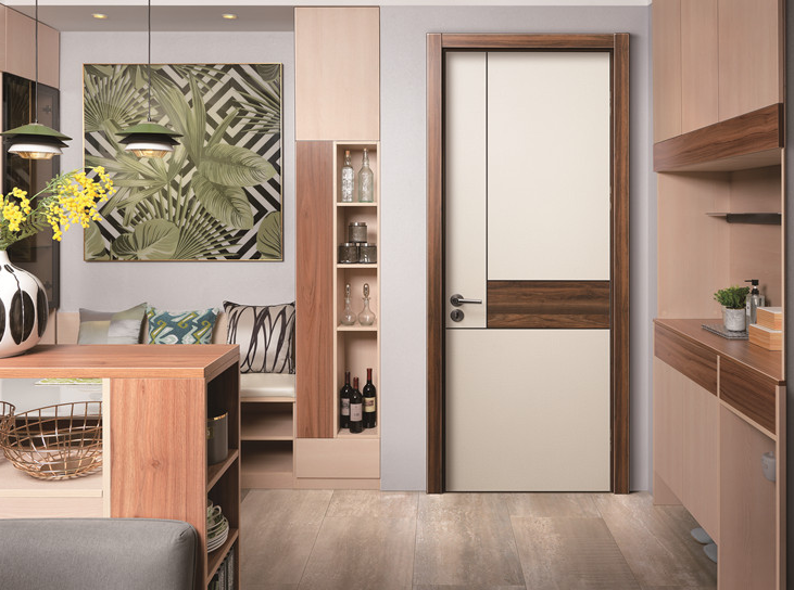 廠價直銷鑫順來X-6039平開拼貼實木烤漆門