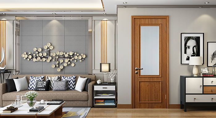 廠價直銷鑫順來X-8008平開外扣實(shí)木烤漆門