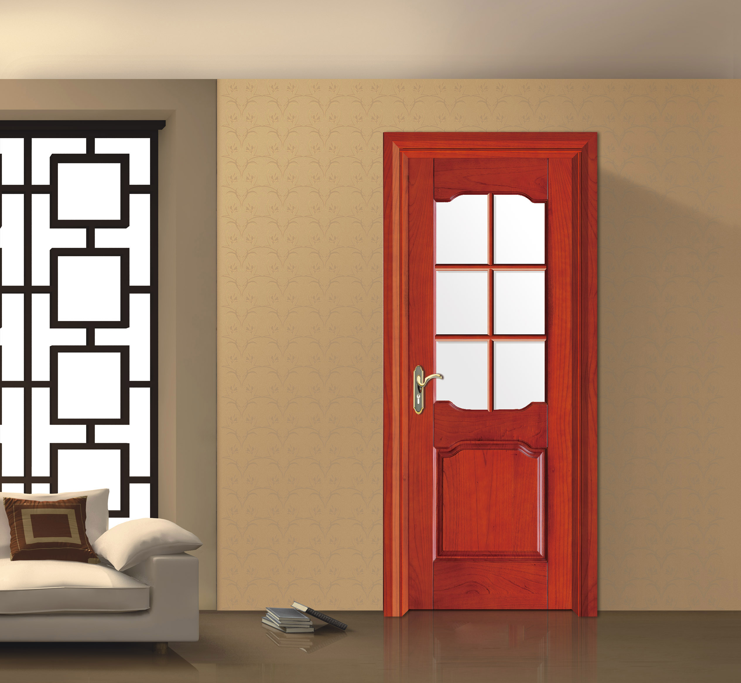 廠價直銷鑫順來X-8012平開實(shí)木烤漆門