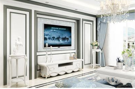 新品上市鑫順來XSL-2105實色豪華電視墻